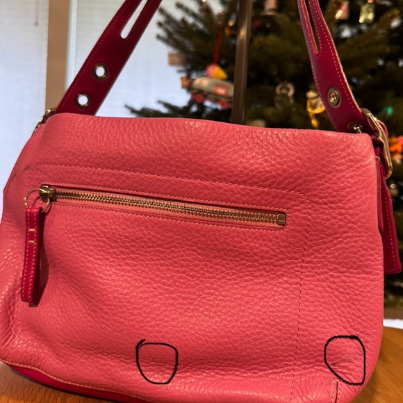 Coach Vibrant Pink Leather Shoulder Bag - Picture 16 of 16